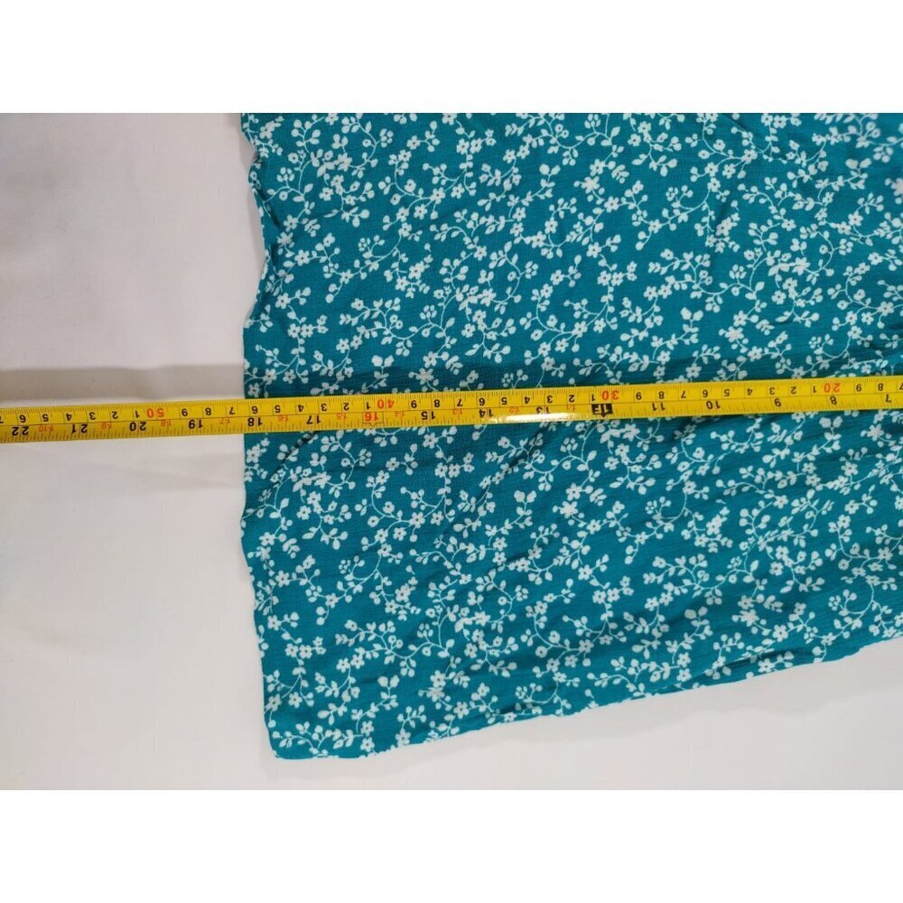 West Loop Womens Teal Floral Print Short Shorts Size L/XL Drawstring Waist NWT - Picture 6 of 6